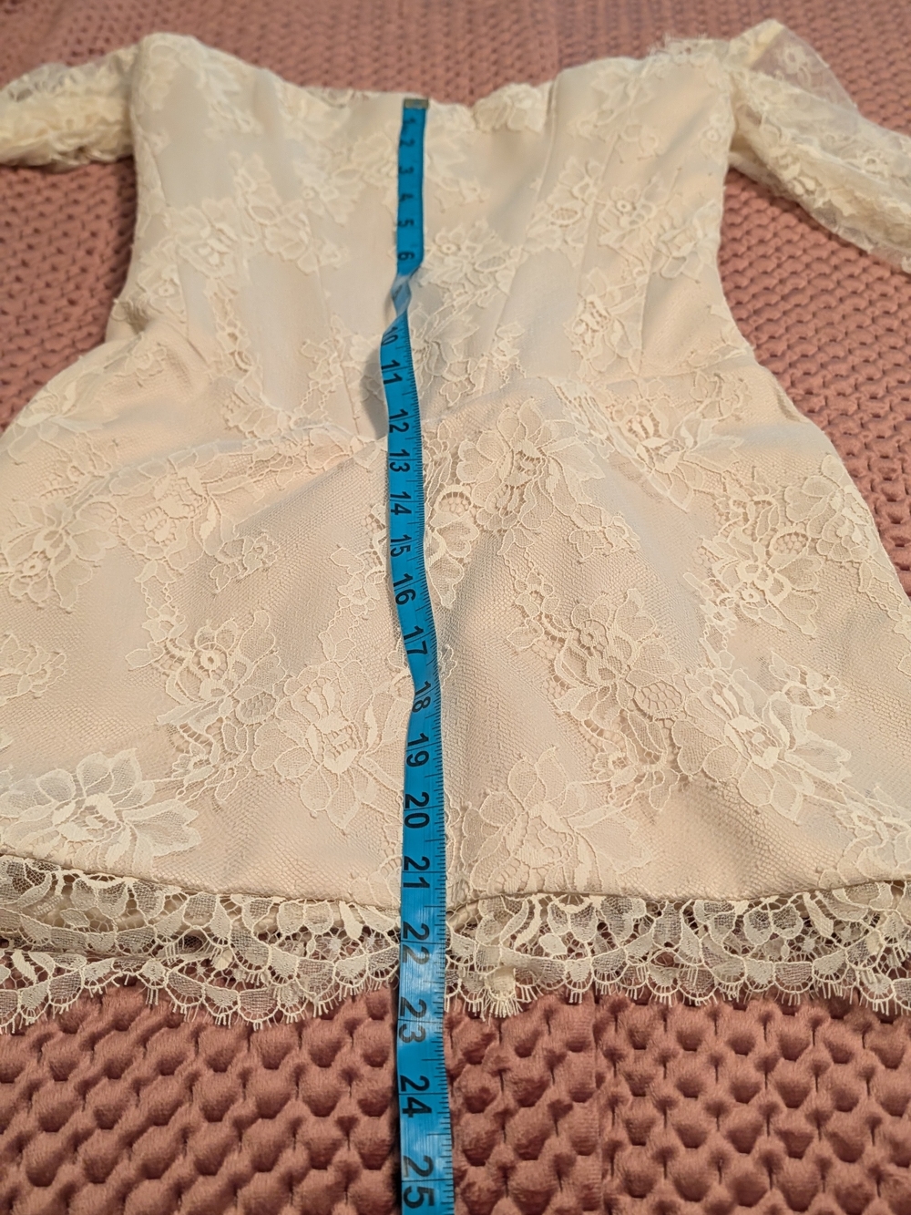 Aliana House Of CB Ivory Lace Sleeve Dress - Picture 5 of 14